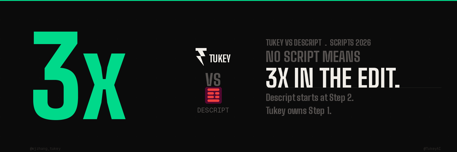 Tukey vs Descript: Write Better Scripts Before You Ever Hit Record