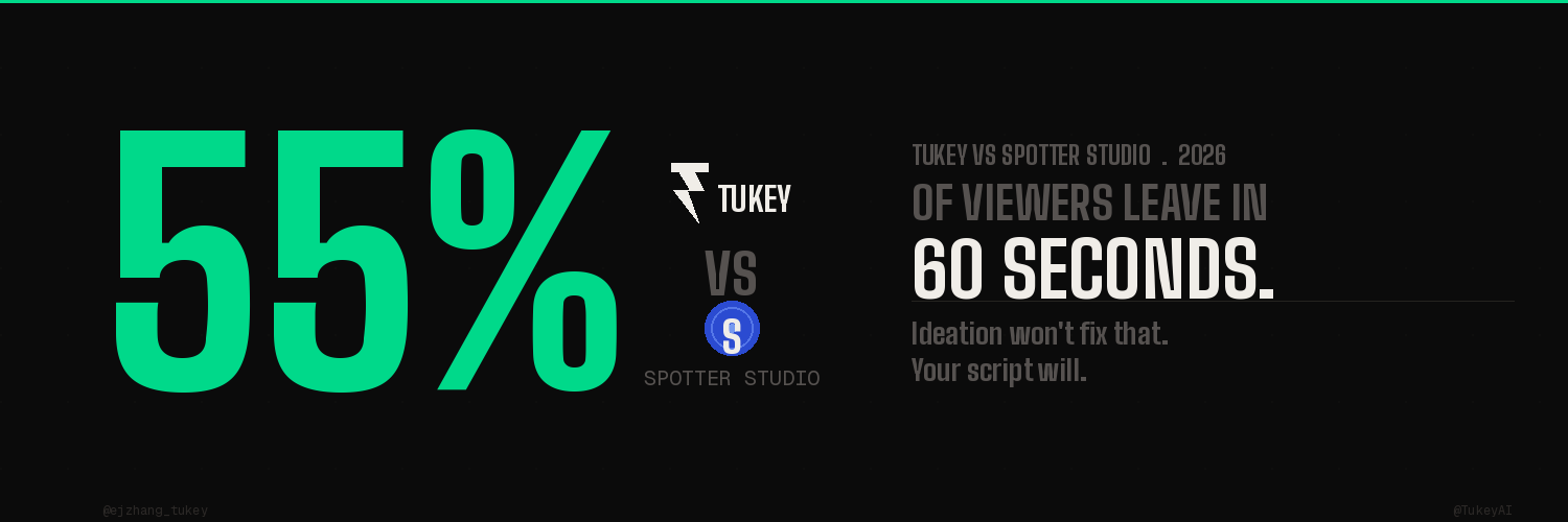 Tukey vs Spotter Studio: Ideation Tool vs Script Writer